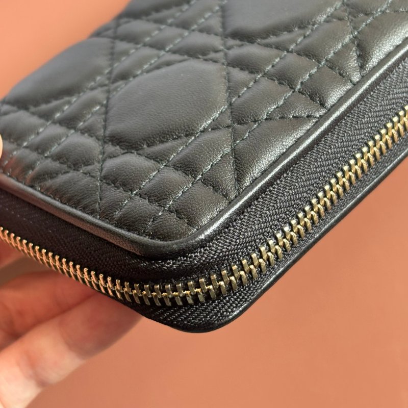 ::Christian Dior:: Lady Dior Voyageur 經典籐格紋中型拉鍊錢夾 ㄇ型拉鍊中夾-15