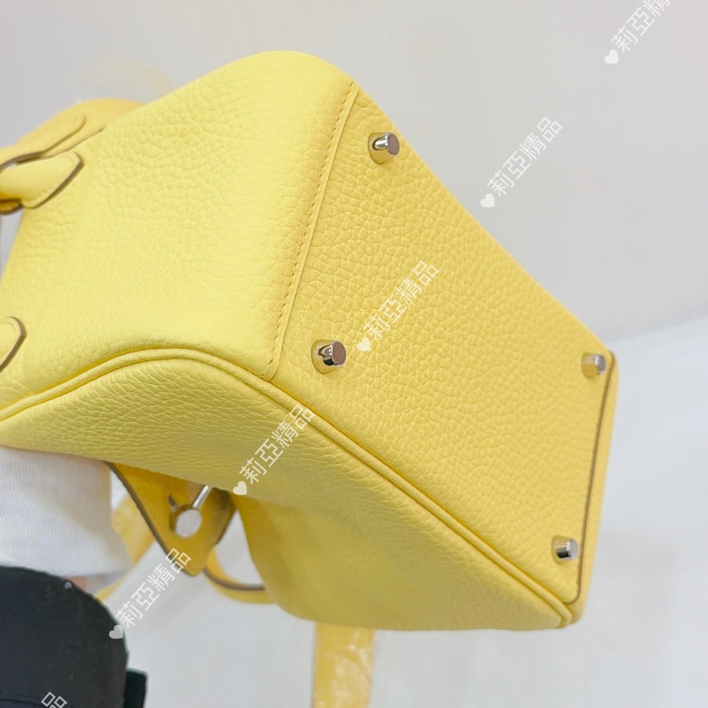 莉亞精品♡ Hermes mini Lindy 檸檬黃#b刻 全新未使用-12