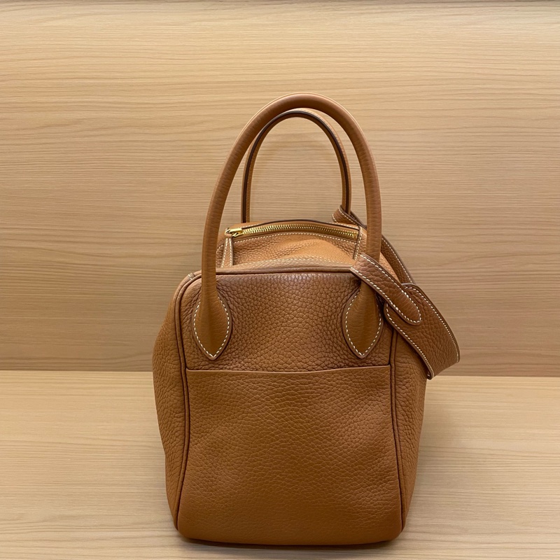 NO:C98 Hermes愛馬仕 LINDY 金棕色金扣TOGO 30，2017年 A  有塵袋 無盒子-2