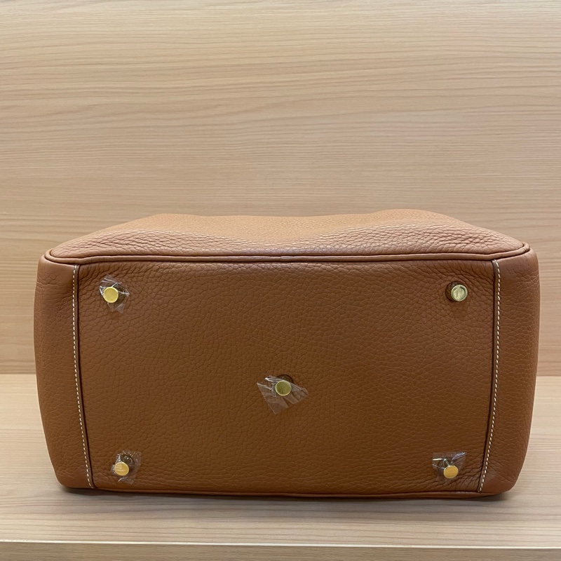 NO:C98 Hermes愛馬仕 LINDY 金棕色金扣TOGO 30，2017年 A  有塵袋 無盒子-4