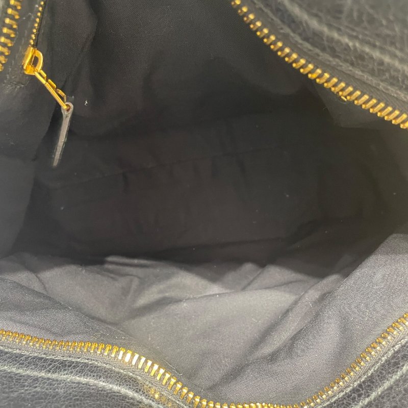 BALENCIAGA 巴黎世家 THE CITY 機車包 皮革 黑色 金釦-11