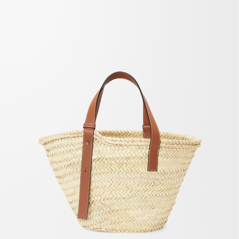 Loewe 女士 棕櫚葉和小牛皮籃子手提包均碼碼40cm*16cm*36.5cm-4
