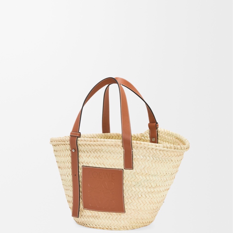Loewe 女士 棕櫚葉和小牛皮籃子手提包均碼碼40cm*16cm*36.5cm-5
