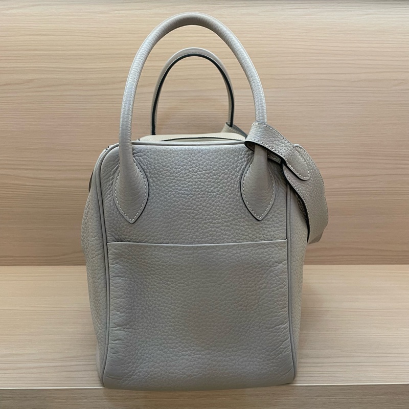 NO:C100 Hermes 愛馬仕 LINDY斑鳩灰 銀扣TC 34，2009年 框m 無附件-2