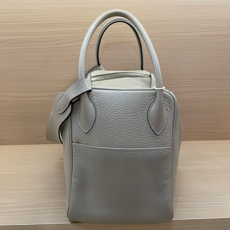 NO:C100 Hermes 愛馬仕 LINDY斑鳩灰 銀扣TC 34，2009年 框m 無附件-3