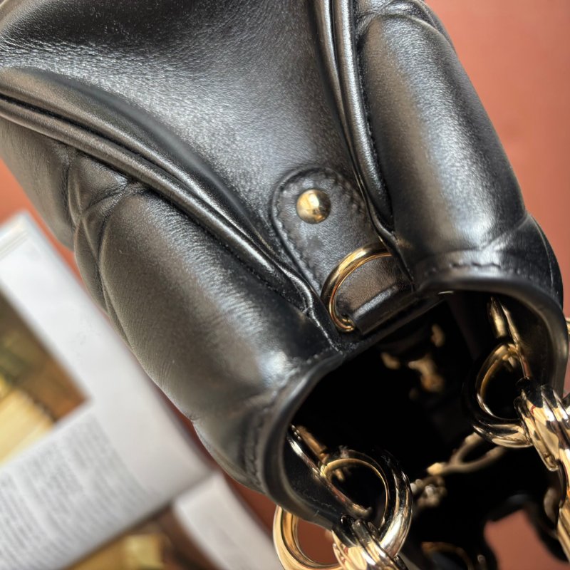 Jisoo 同款 ::Christian Dior::Lady 95.22 Lady Dior 黛妃包 黑色中型籐格紋手提包斜背包 肩背包-15