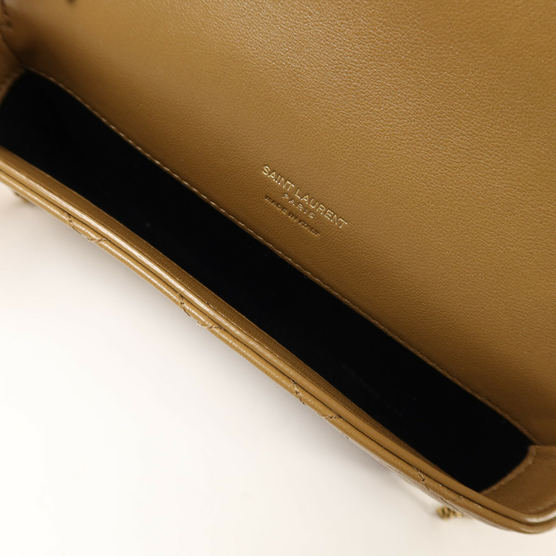 SAINT LAURENT 羊皮皮革Gaby Phone Holder鏈帶肩背袋-4