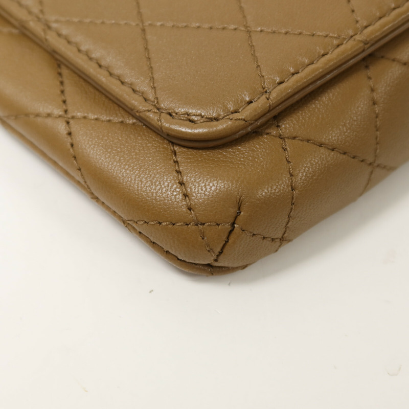 SAINT LAURENT 羊皮皮革Gaby Phone Holder鏈帶肩背袋-11