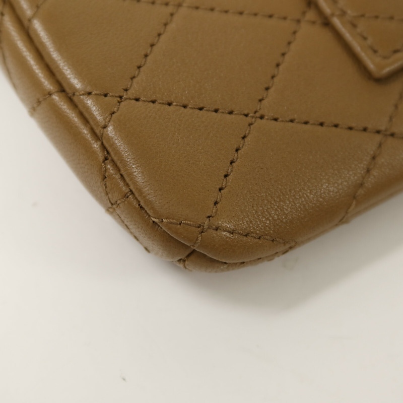 SAINT LAURENT 羊皮皮革Gaby Phone Holder鏈帶肩背袋-12