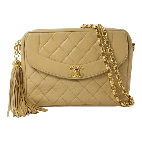 CHANEL 羊皮皮革Vintage Chain Shoulder鏈帶肩背袋