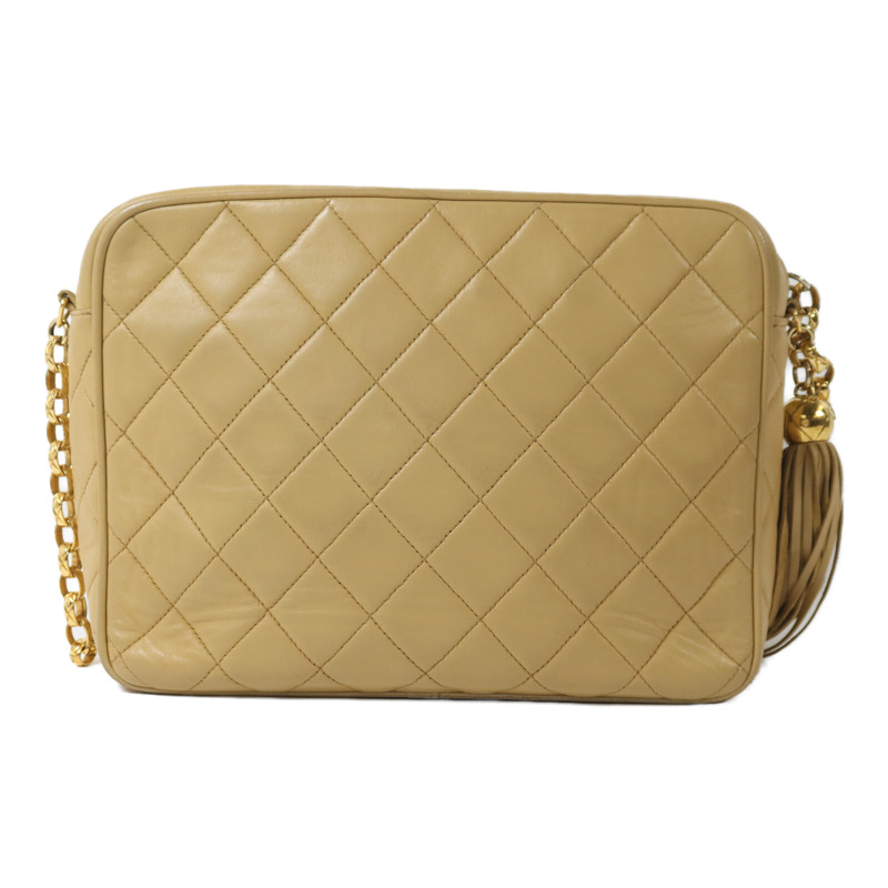 CHANEL 羊皮皮革Vintage Chain Shoulder鏈帶肩背袋-1