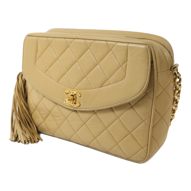 CHANEL 羊皮皮革Vintage Chain Shoulder鏈帶肩背袋-2