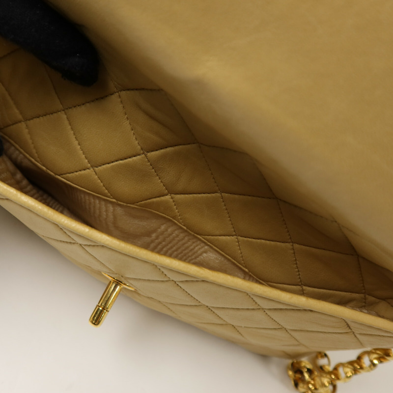 CHANEL 羊皮皮革Vintage Chain Shoulder鏈帶肩背袋-4