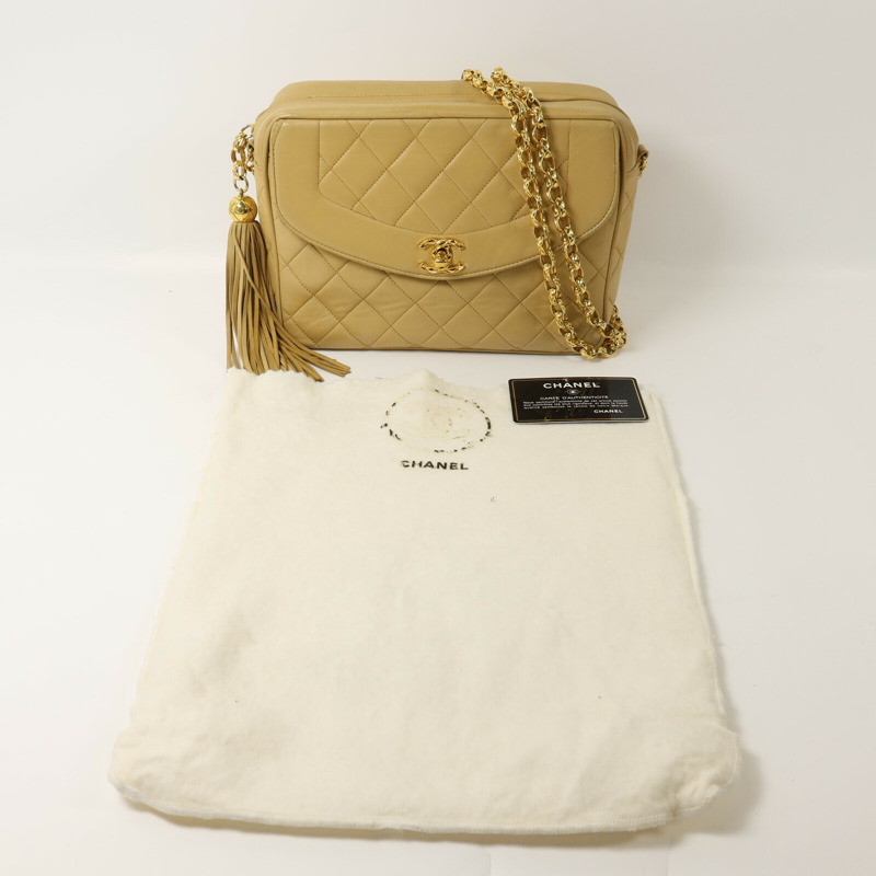 CHANEL 羊皮皮革Vintage Chain Shoulder鏈帶肩背袋-10