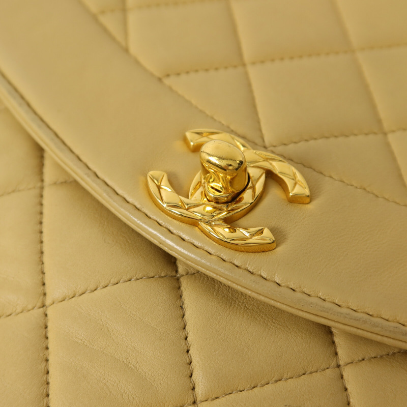 CHANEL 羊皮皮革Vintage Chain Shoulder鏈帶肩背袋-12