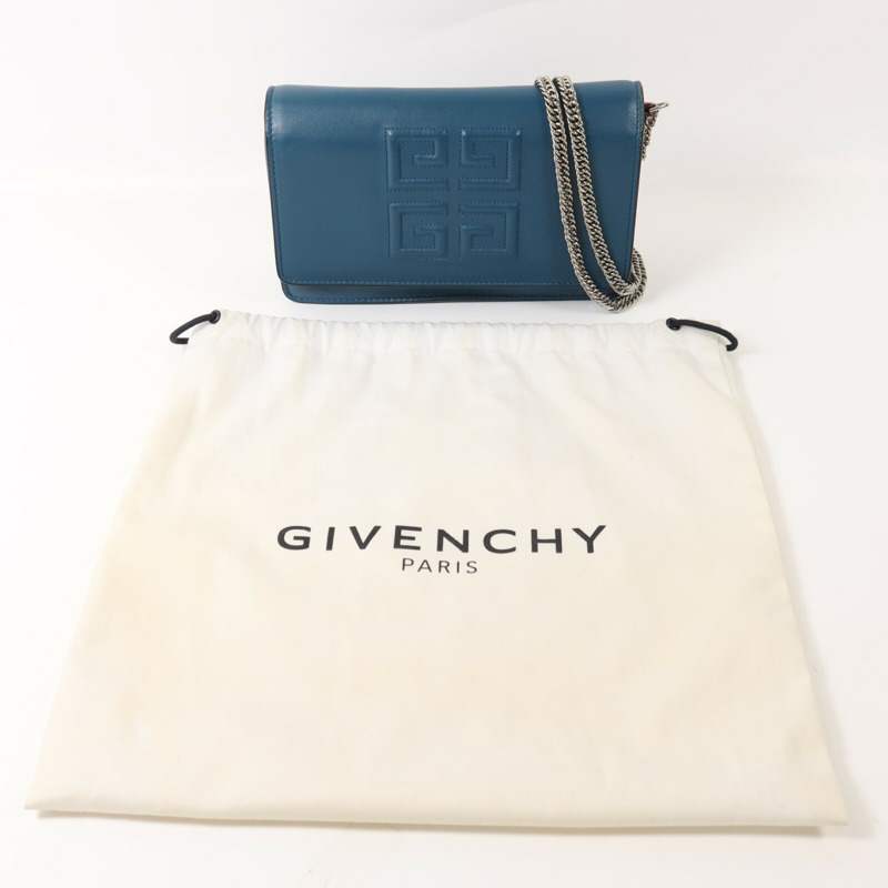 GIVENCHY 牛皮皮革Chain Shoulder鏈帶肩背袋-10