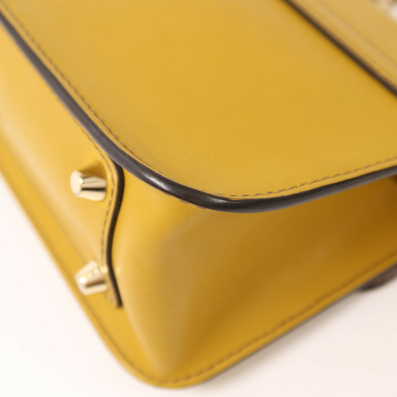 Furla 牛皮皮革Chain Shoulder鏈帶肩背袋-14