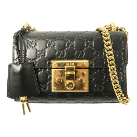 GUCCI 牛皮皮革Padlock鏈帶肩背袋