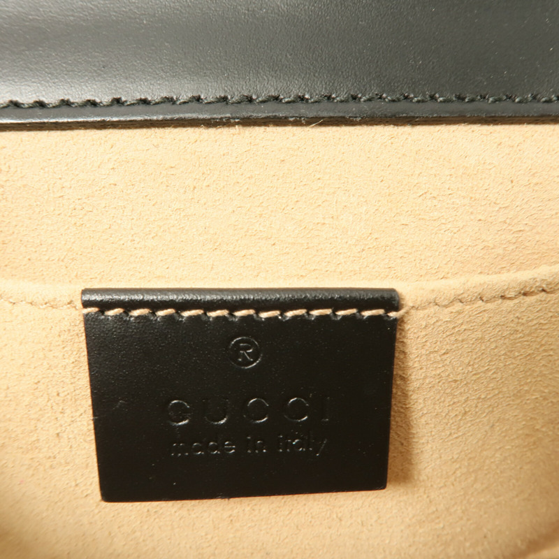 GUCCI 牛皮皮革Padlock鏈帶肩背袋-5