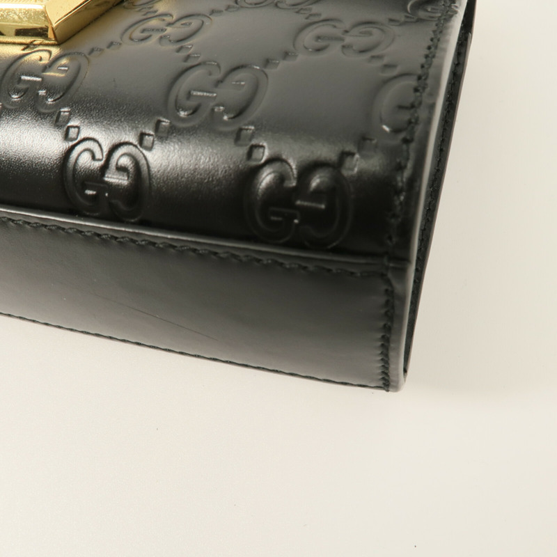 GUCCI 牛皮皮革Padlock鏈帶肩背袋-10