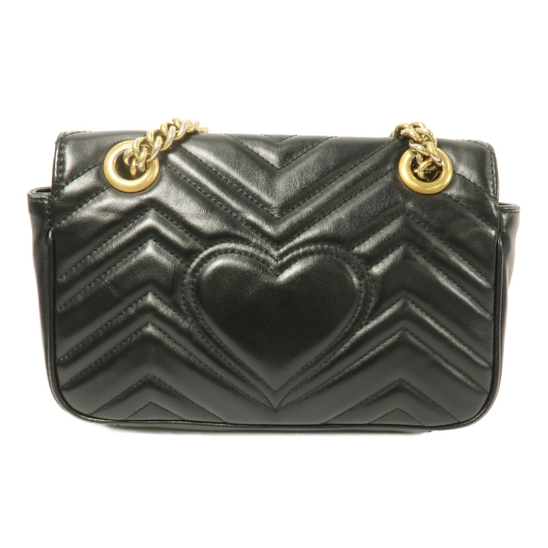 GUCCI 牛皮皮革GG Marmont Small鏈帶肩背袋-1