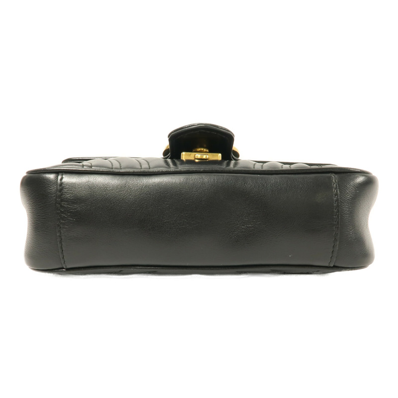 GUCCI 牛皮皮革GG Marmont Small鏈帶肩背袋-3