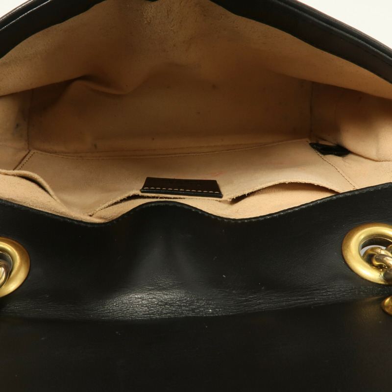 GUCCI 牛皮皮革GG Marmont Small鏈帶肩背袋-4