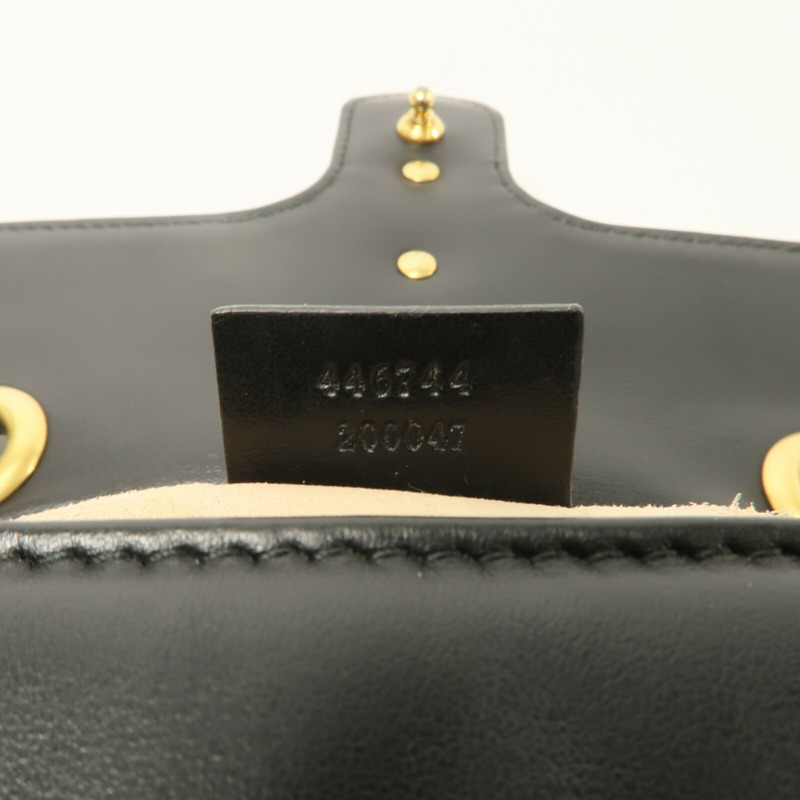 GUCCI 牛皮皮革GG Marmont Small鏈帶肩背袋-7