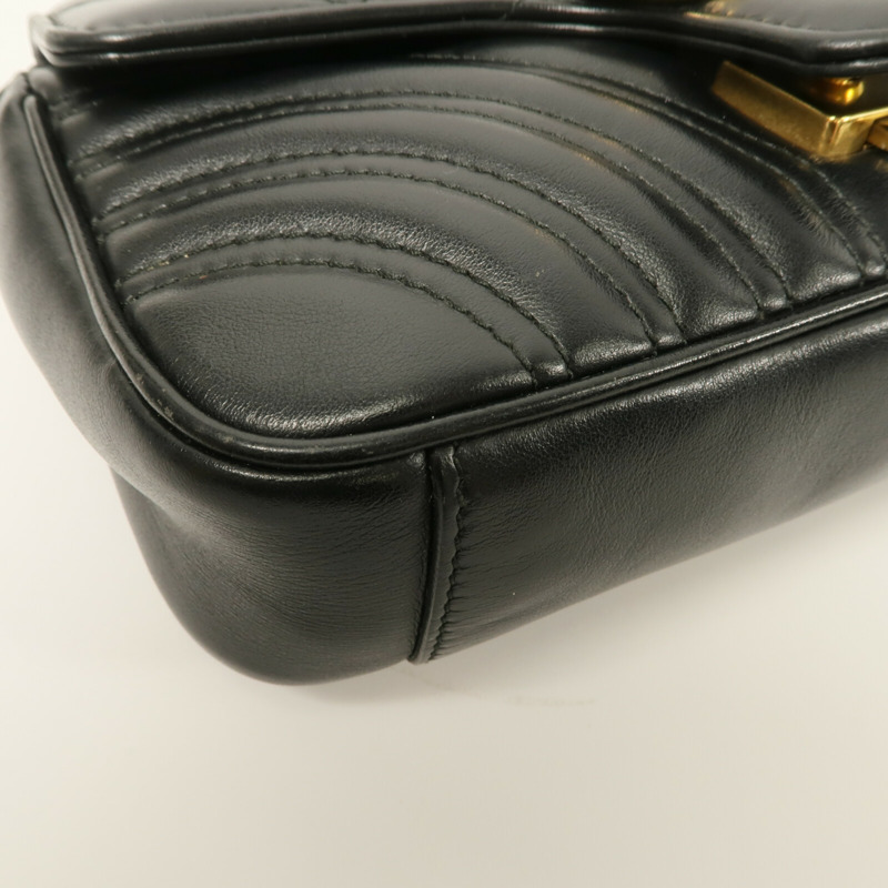 GUCCI 牛皮皮革GG Marmont Small鏈帶肩背袋-10