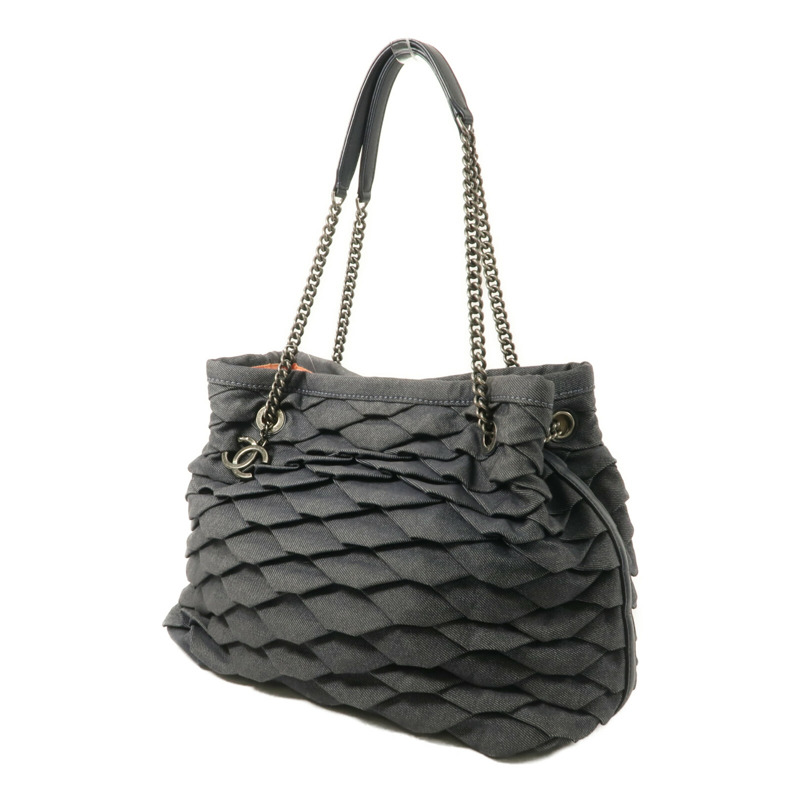 CHANEL 牛仔布CC Shopping Tote手挽袋-1