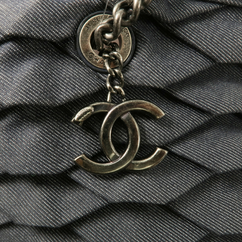 CHANEL 牛仔布CC Shopping Tote手挽袋-6