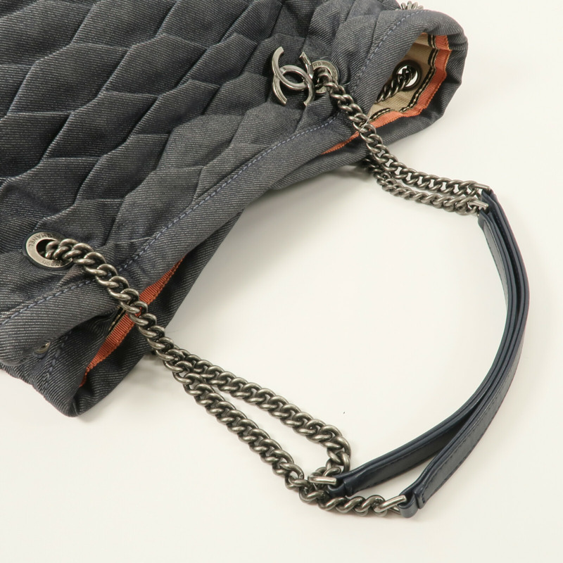 CHANEL 牛仔布CC Shopping Tote手挽袋-9