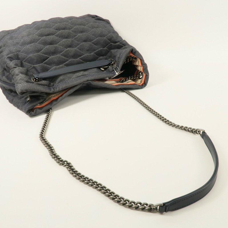 CHANEL 牛仔布CC Shopping Tote手挽袋-10