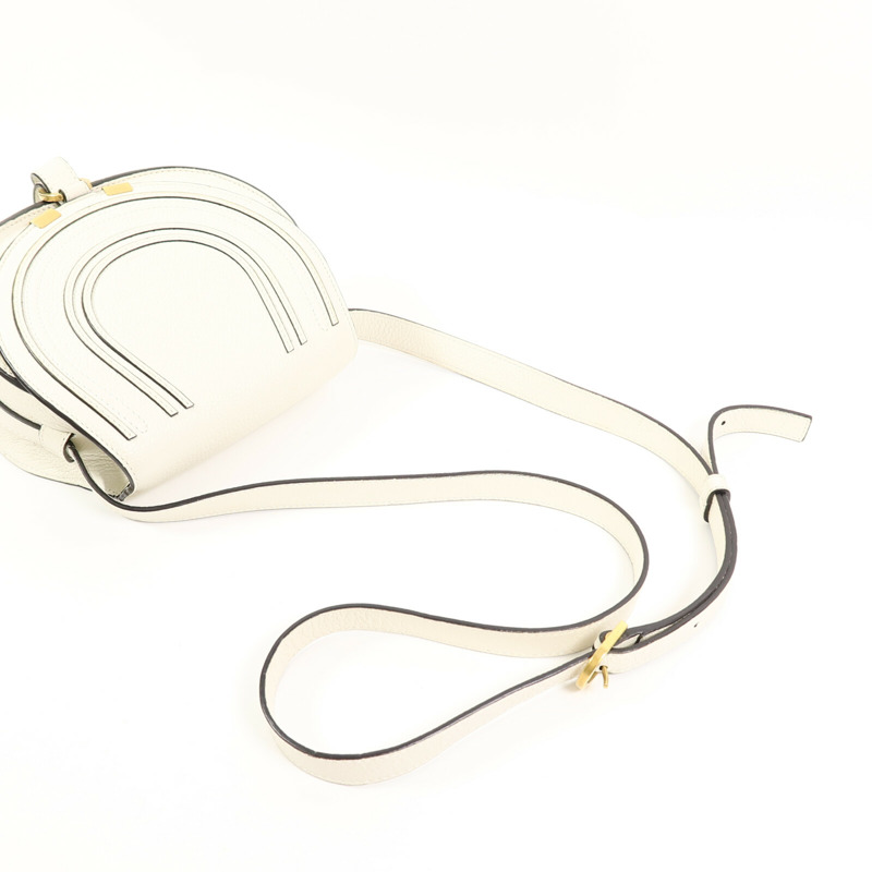 Chloe 牛皮皮革Marcie Small Saddle肩背袋-7