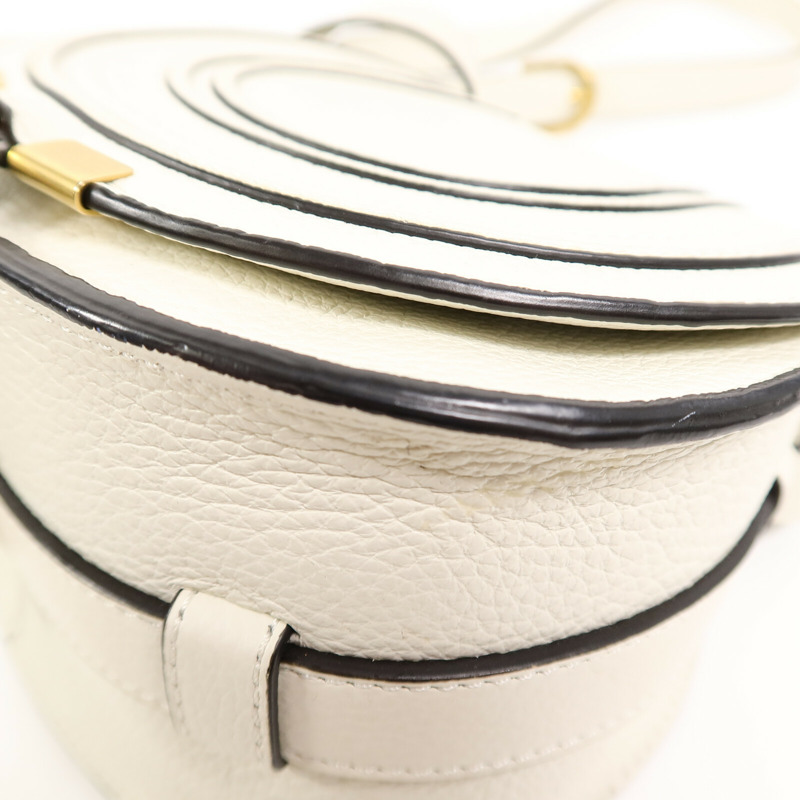 Chloe 牛皮皮革Marcie Small Saddle肩背袋-9