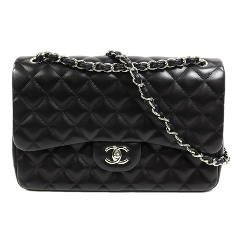 CHANEL 羊皮皮革Large Classic鏈帶肩背袋