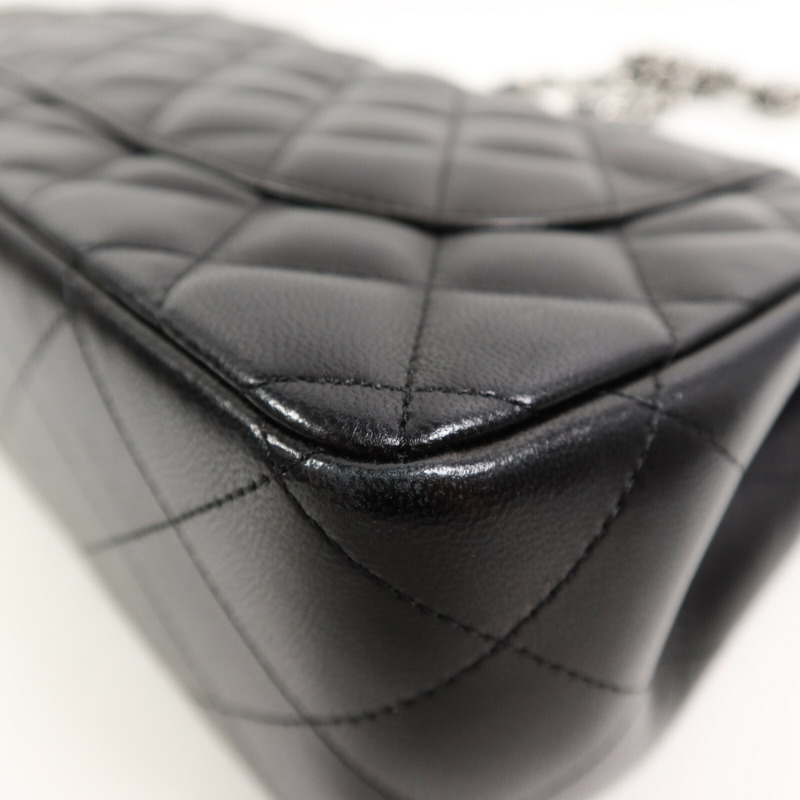 CHANEL 羊皮皮革Large Classic鏈帶肩背袋-14