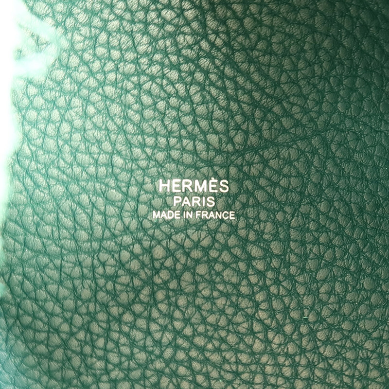 HERMES Clemence皮革Picotin PM手挽袋Vert Bosphore-5