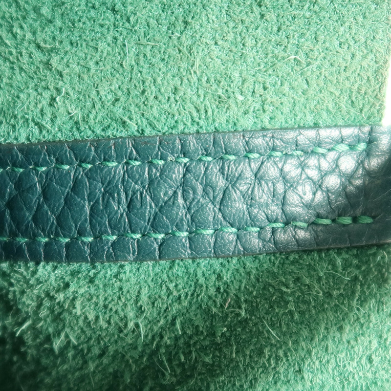 HERMES Clemence皮革Picotin PM手挽袋Vert Bosphore-6