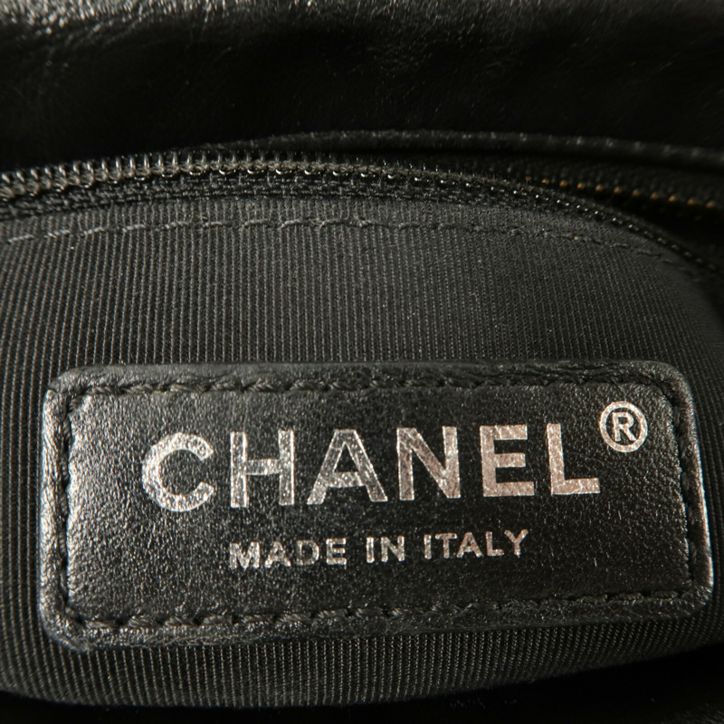 CHANEL 牛皮皮革Gabrielle Small So Black鏈帶手挽肩背兩用袋-6