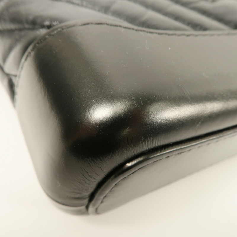 CHANEL 牛皮皮革Gabrielle Small So Black鏈帶手挽肩背兩用袋-9