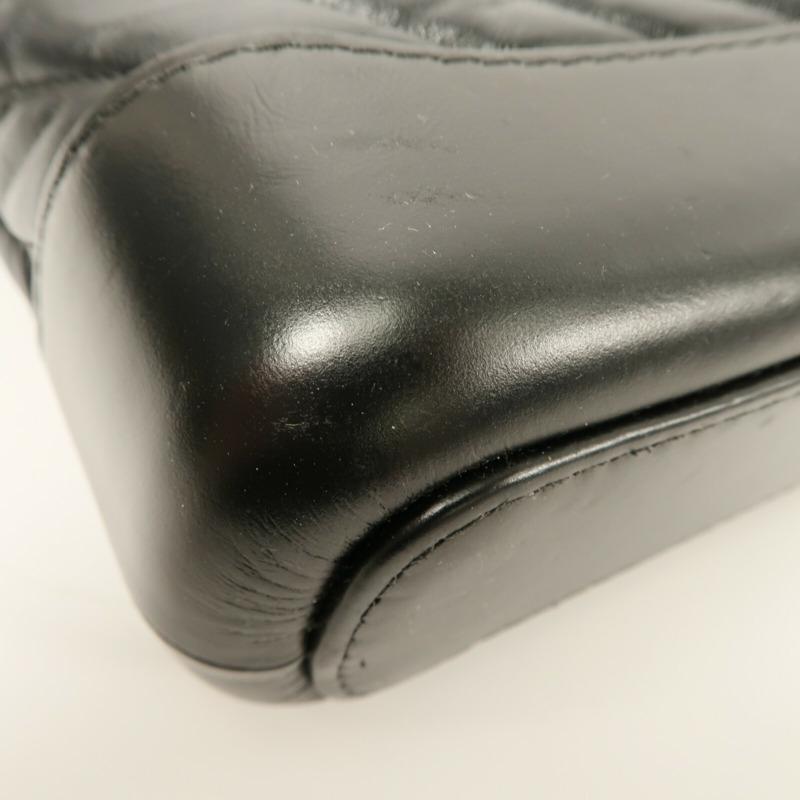 CHANEL 牛皮皮革Gabrielle Small So Black鏈帶手挽肩背兩用袋-11