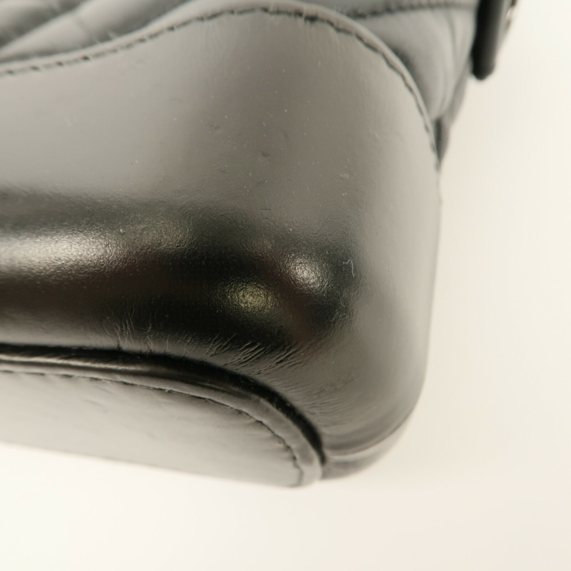 CHANEL 牛皮皮革Gabrielle Small So Black鏈帶手挽肩背兩用袋-12