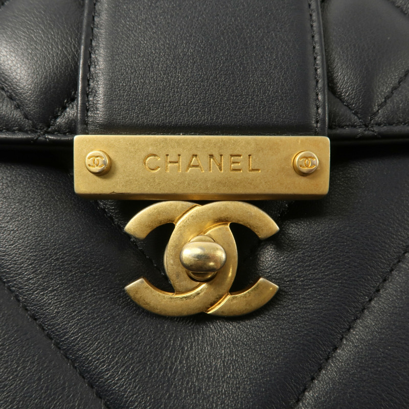 CHANEL 羊皮皮革Chain Shoulder With Handle鏈帶手挽肩背兩用袋-6