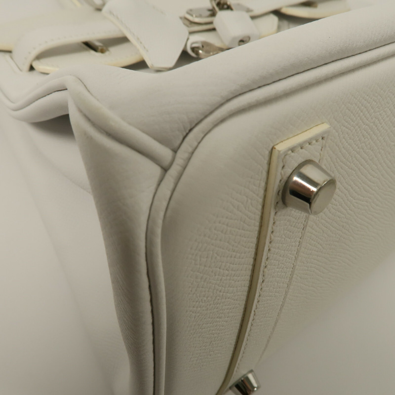 HERMES Epsom皮革Birkin 30手挽袋Blanc-11