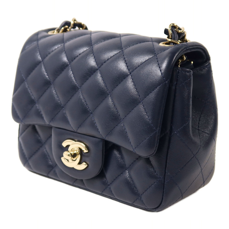 CHANEL 羊皮皮革Mini Classic 17鏈帶肩背袋-2