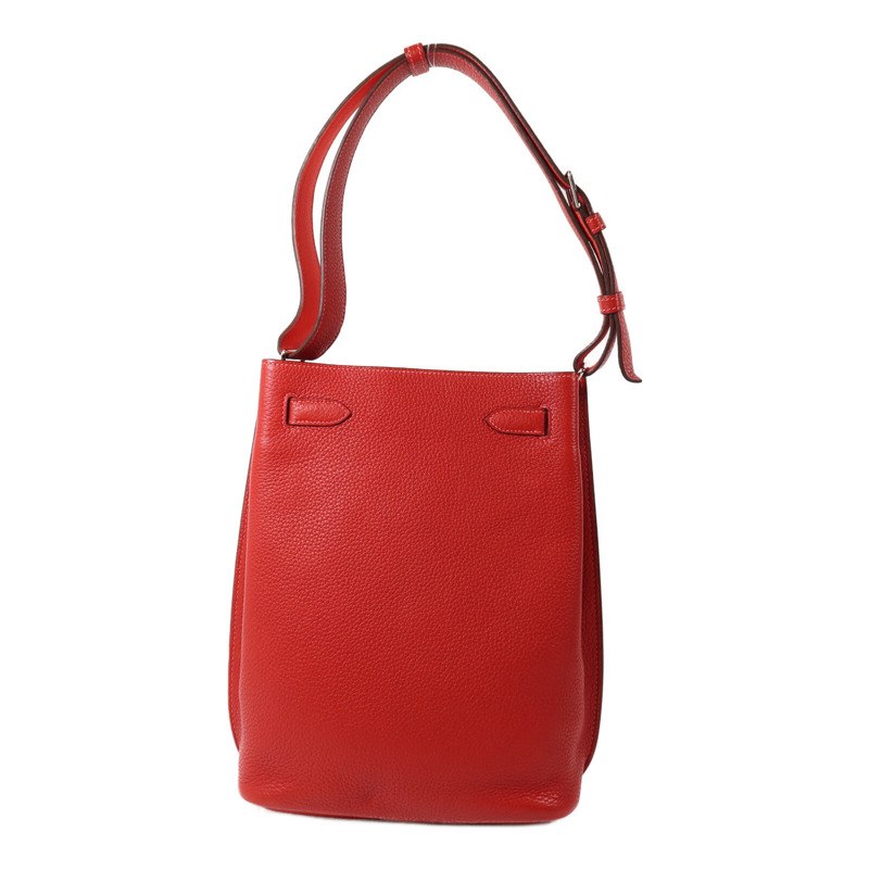 HERMES Togo皮革So Kelly 22肩背袋Rouge Casaque-2