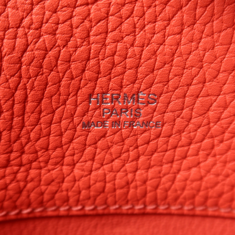 HERMES Togo皮革So Kelly 22肩背袋Rouge Casaque-5