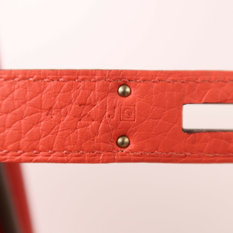 HERMES Togo皮革So Kelly 22肩背袋Rouge Casaque-6