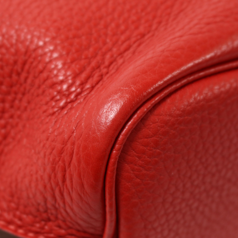 HERMES Togo皮革So Kelly 22肩背袋Rouge Casaque-9